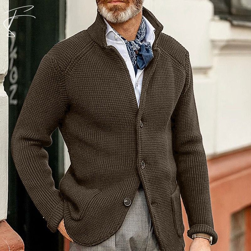 Lars | Tidlös texturerad cardigan