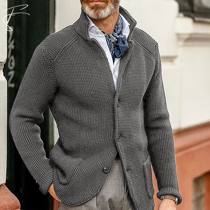 Lars | Tidlös texturerad cardigan